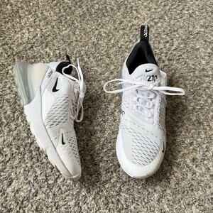 Nike Air Max 270 Men's Size 8 White Black Shoes Sneakers AH8050-100